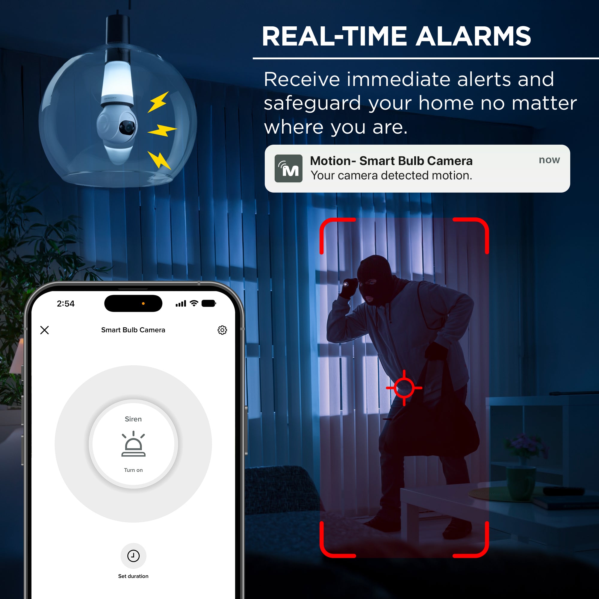 Merkury Smart 2K Light Bulb Security Camera