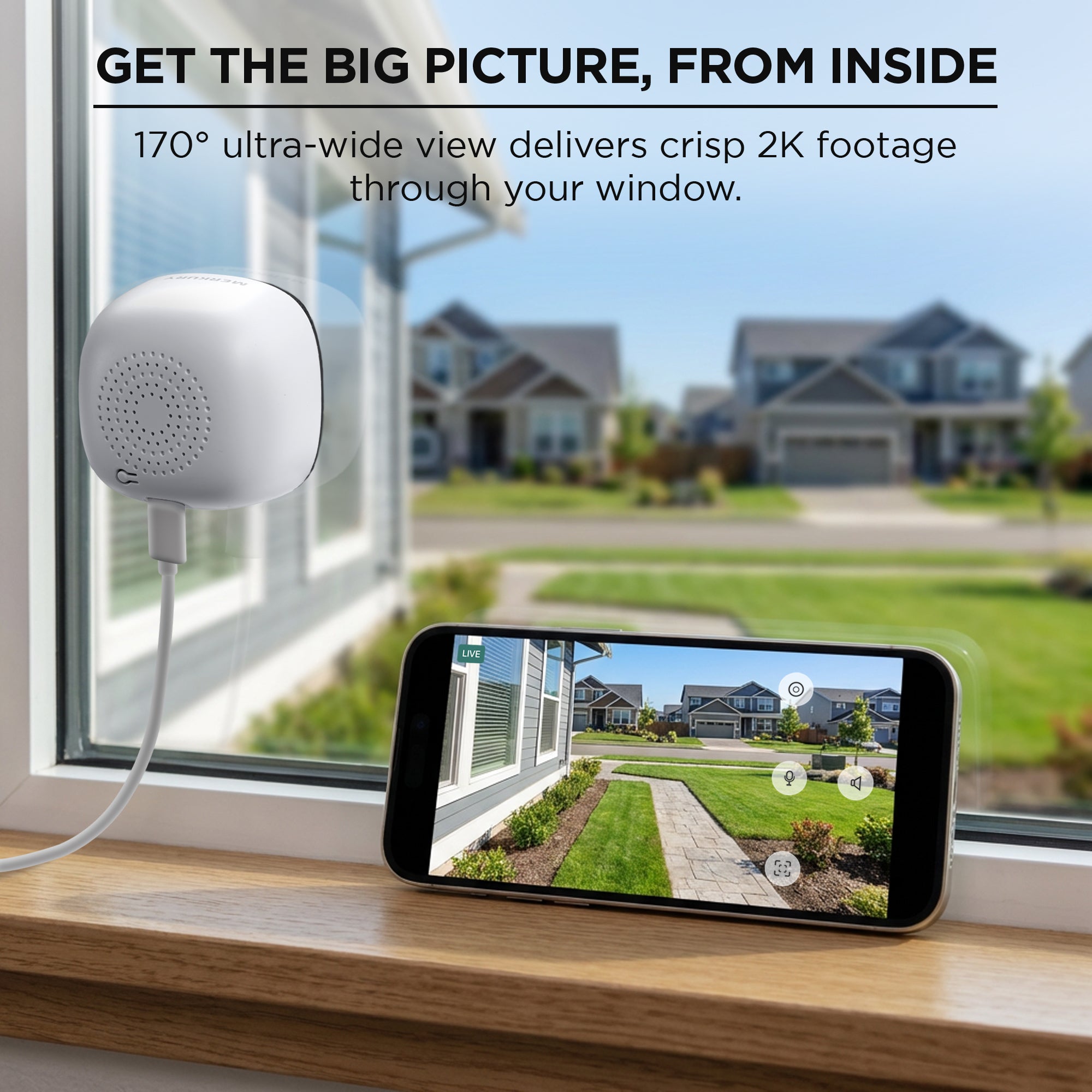 Smart 2K window camera – Merkury Smart