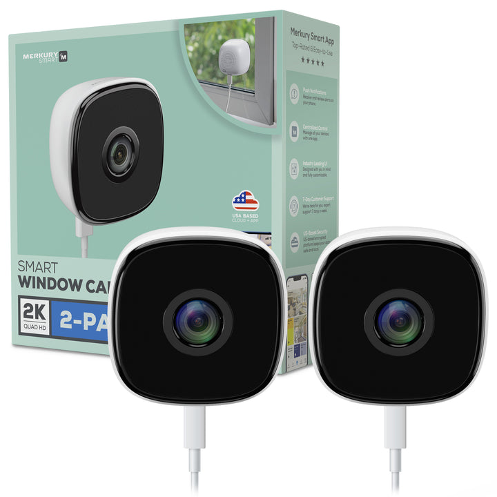 Merkury Smart 2K Window Camera (2-Pack)