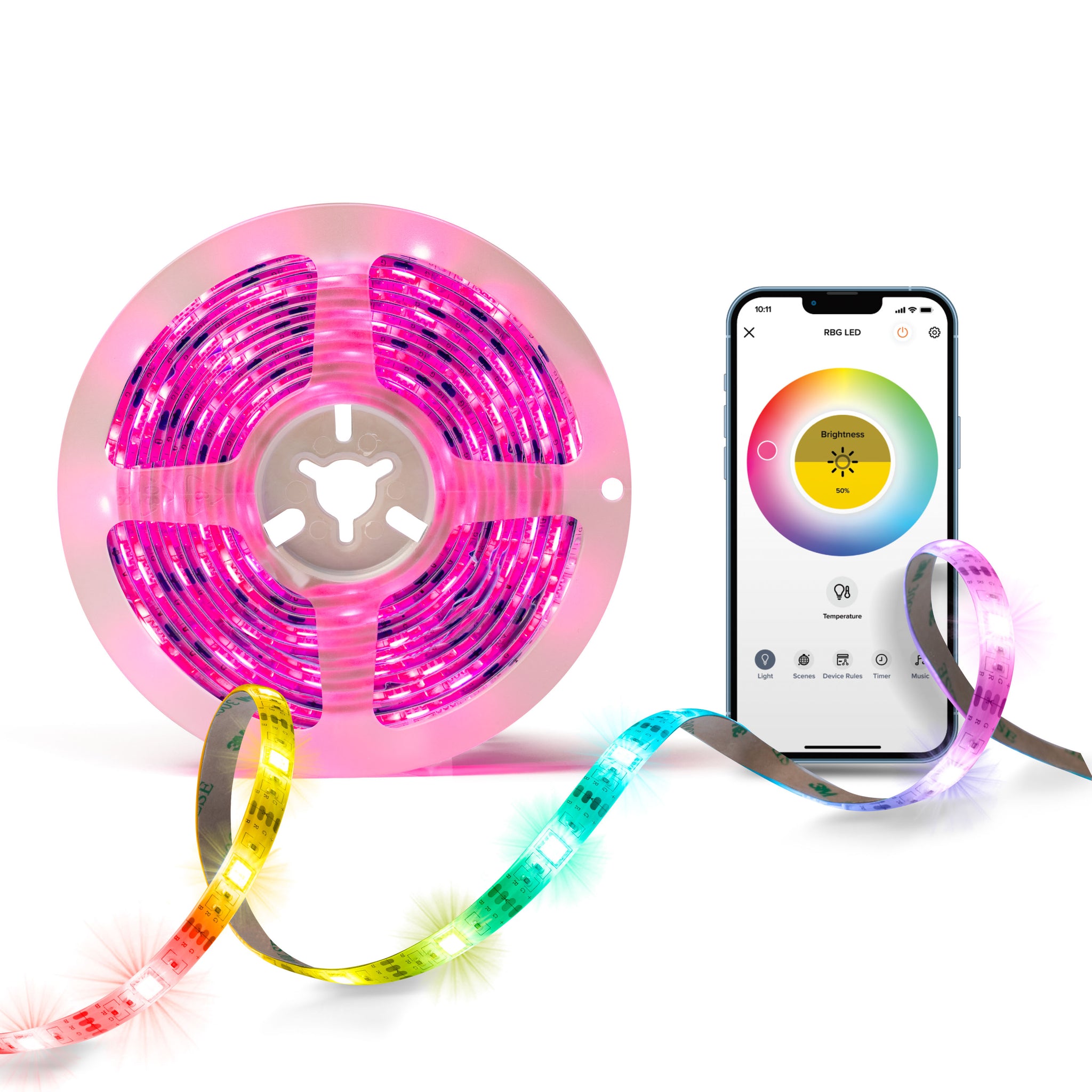 Smart Strip Lights Customizable Colors Voice Control Merkury Innovations Merkury Smart