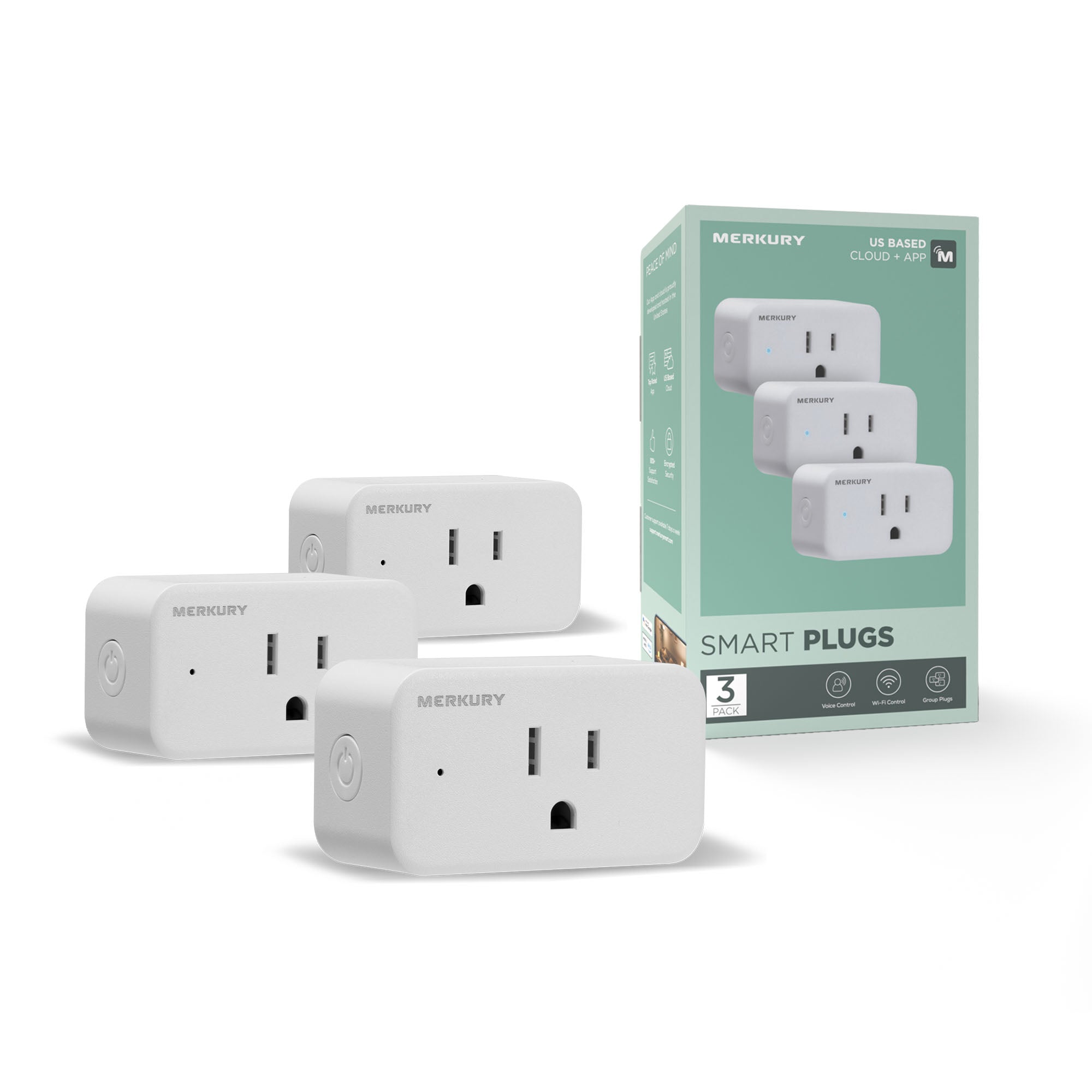 Merkury Smart Plugs, Compatible with Alexa and Google Home - Wi-Fi ...