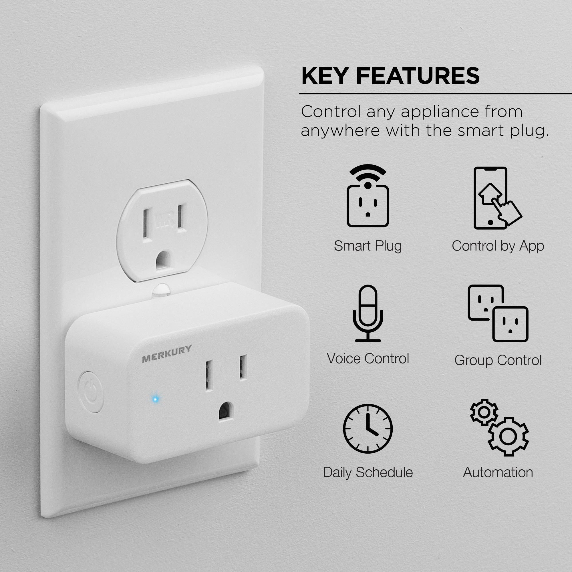 WW Indoor WiFi Outlet White