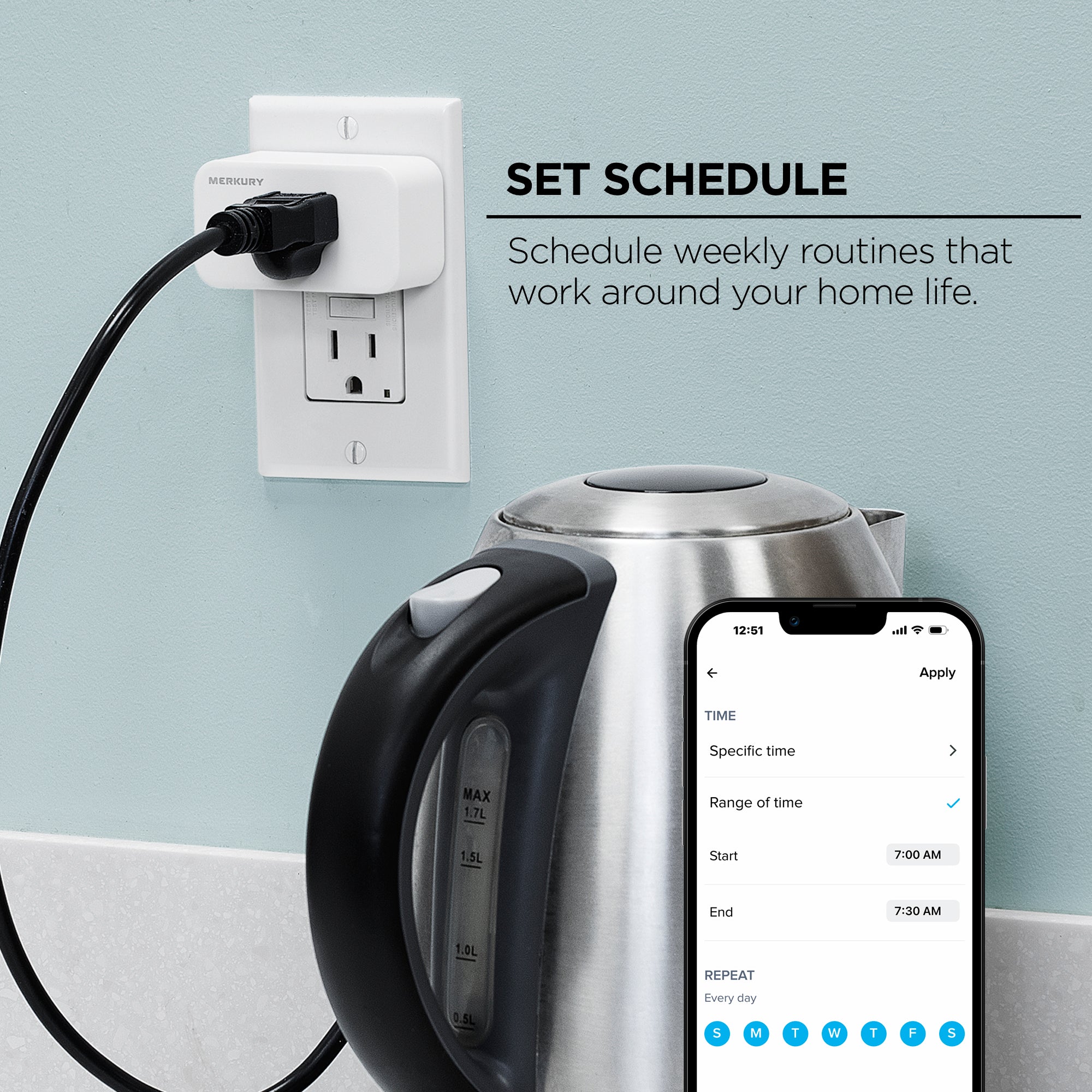Alexa Plug In Wall Merkury Smart Plugs, Compatible with Alexa and Google Home - Wi-Fi ...