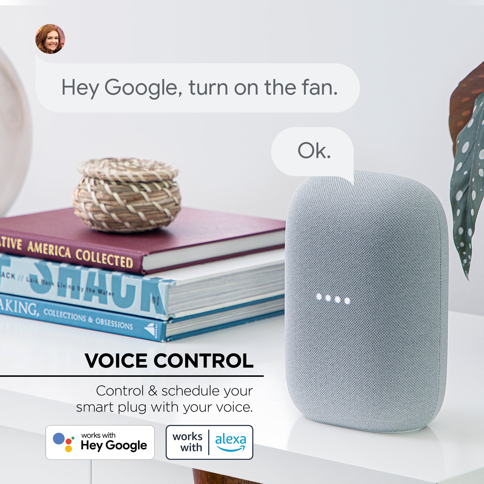 Merkury Smart Plugs, Compatible with Alexa and Google Home Wi-Fi